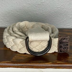 Abercrombie and Fitch Cream Braided Woven Belt